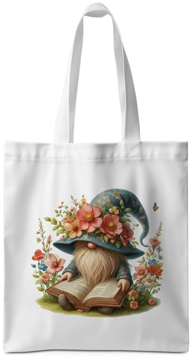 Main image of Tote Bag for Women Gnomes Gifts Reusable Grocery Bags | Cute Floral Beach Bag, Shopping Bags for Girl Bestie Mom Daughter Christmas Thanksgiving Birthday Friendship