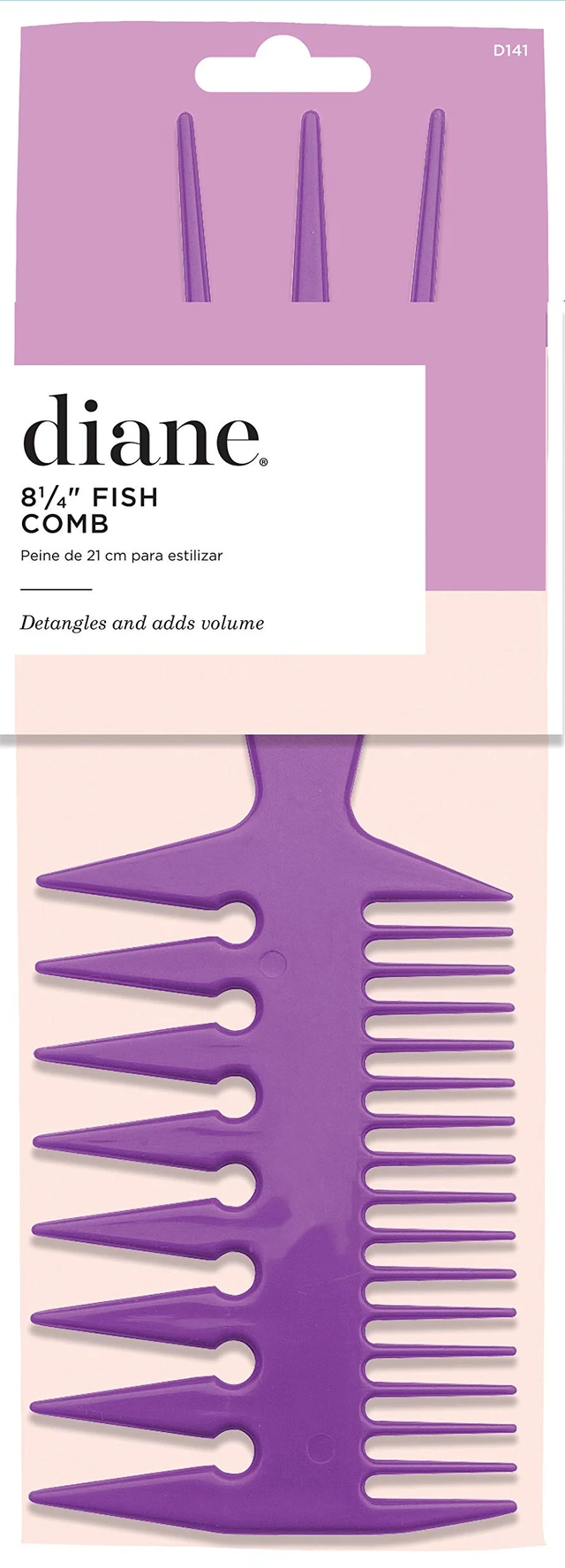 Alt view image 2 of 2 - 3-in-1 Styling Comb for Detangling, Parting, Lifting, and Shaping, Ideal for All Hair Types, Purple
