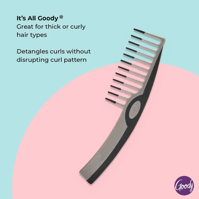 Alt view image 3 of 7 - Styling Essentials Detangling Comb (Color May Vary), Suitable for All Hair Types, Fine Tooth Comb Detangles Wet or Dry Hair, Styling Accessories for Women, Men, Boys, and Girls