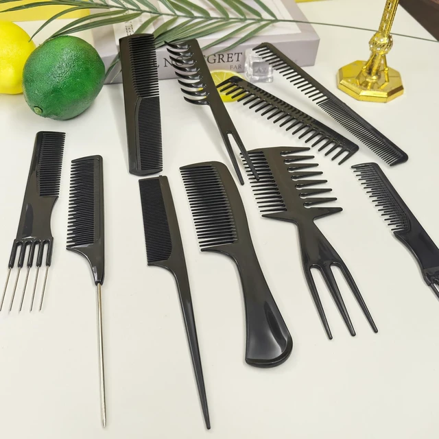 Alt view image 2 of 5 - Comb Set for Hair Stylists - Professional Variety Pack with Combs for All Hair Types and Styles
