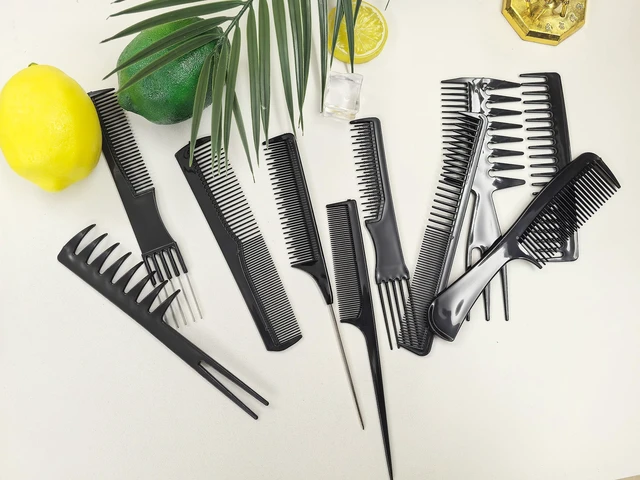 Alt view image 4 of 5 - Comb Set for Hair Stylists - Professional Variety Pack with Combs for All Hair Types and Styles