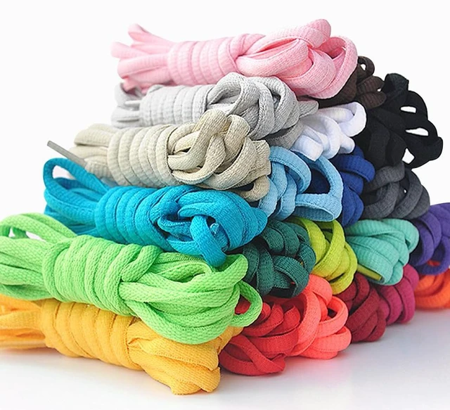 Alt view image 6 of 6 - Oval Shoe laces 1/4" Half Round Shoelaces for Athletic Running Shoes Sneakers Shoestrings Replacement for Men Women Kids White 32 Inch