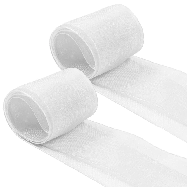 Alt view image 7 of 7 - 4 Pairs White Organza Sheer Ribbon Shoelaces 4cm 120cm for Women | Sheer Organza Fabric, Lightweight Drape, Luminous Sheen, 4-Pair Value Pack, Wide 4cm Width, Creative Tying