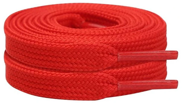 Main image of 2 Pairs Flat Shoe laces 2mm Thick Shoelaces 5/16" Wide for Athletic Running Sneakers Shoes Boot Strings Red 43"(110cm)