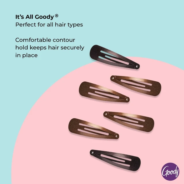 Alt view image 3 of 4 - Snap & Go Metal Contour Clips, 6 Count, Brunette, Snap Clips, Suitable for All Hair Types, Pain-Free Hair Accessories for Women, Men, and Kids, All Day Comfort