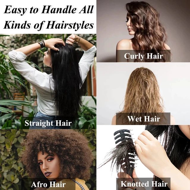 Alt view image 6 of 7 - Wide Tooth Comb, Shower Combs with Hook for Wet Curly Hair, Premium Big Hair Brush Combs to Detangle Curls, Women Detangler Comb for Detangling Wigs, Styling Dry Thick Long Cabello
