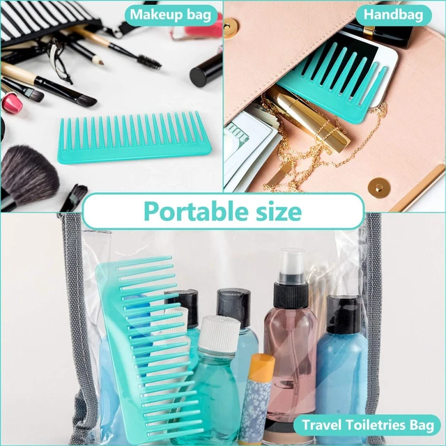 Alt view image 4 of 6 - Tooth Comb No Handle,White, Cyan | Large Hair Detangling Comb, for Curly Wet Dry Hair, Detangler Accessories