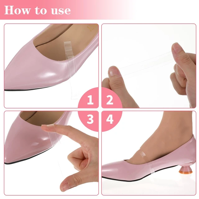 Alt view image 4 of 7 - 15 Pairs Invisible Shoe Straps for Heels, Transparent Silicone Heel Straps for High Heels, Clear Elastic Shoe Laces for Loose Shoes Anti-Slip Anti-Loose for Women Girls