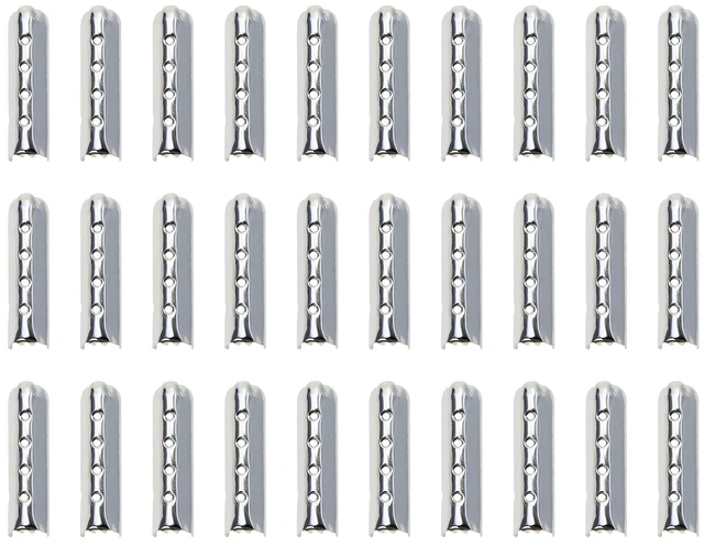 Main image of 30PCS Aglets for Shoelaces Repair Metal Shoe Lace Ends Tips Head Replacement for Paracord Hoodies Sneakers Canvas Boots Shoestrings Sweatshirt Strings DIY Shoelace Repairing, 4x23mm, Silver