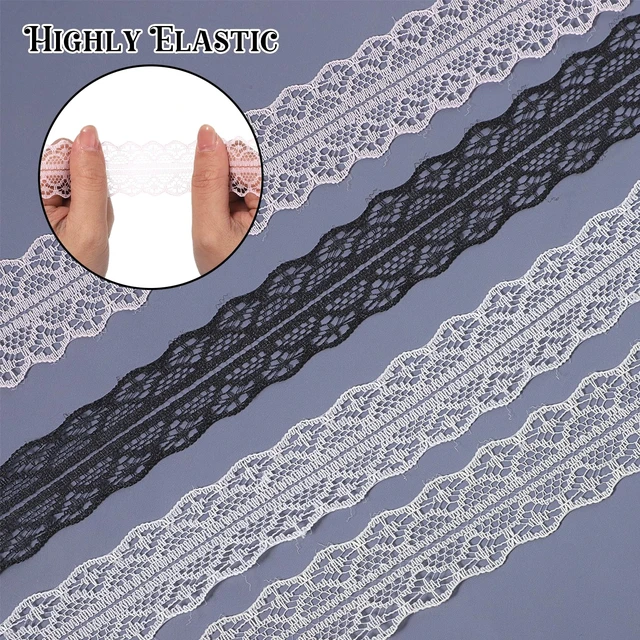 Alt view image 3 of 7 - 4 Pairs Lace Shoelaces Flat Ribbon Shoe Laces 3cm Wide Fancy Lace Shoe Laces for Sneakers Decorative and Comfortable Women Girls