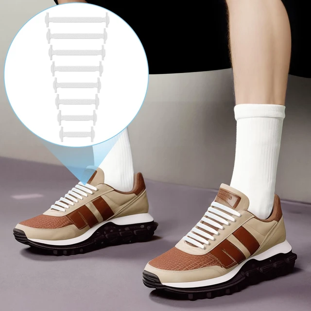 Alt view image 6 of 7 - 3 Pairs No Tie Shoelaces, Elastic Silicone Stretch Lazy Shoe Laces | No Tie Shoe Laces,Shoe Lace Replacement,Universal Compatibility,Quick Slip-On Convenience,Slip-On Shoelaces