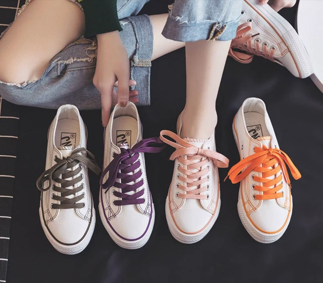 Alt view image 3 of 4 - Flat Shoelace set of 2 pairs 29 colors 12 lengths Shoe Lace For Sneakers(Black)