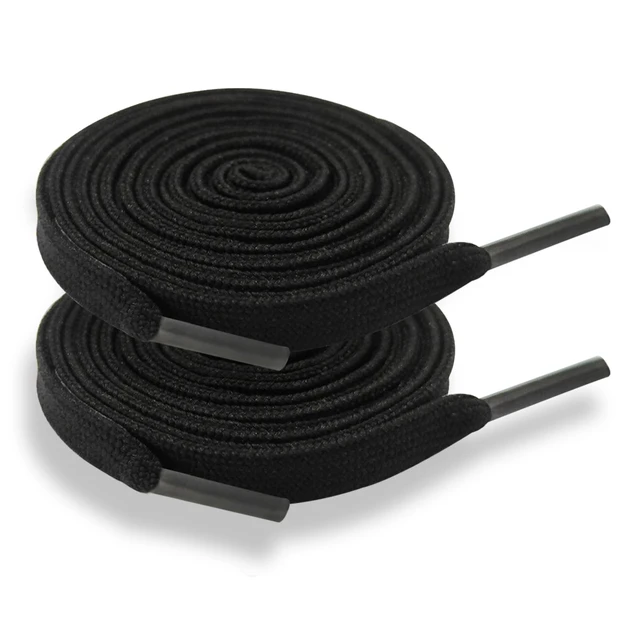 Alt view image 7 of 7 - 1/4"(6mm) Flat Thin Shoe Laces, Original Athletic Shoelaces Shoe Strings Replacement Laces for On Cloud Sneakers (Black, 54''/140cm)