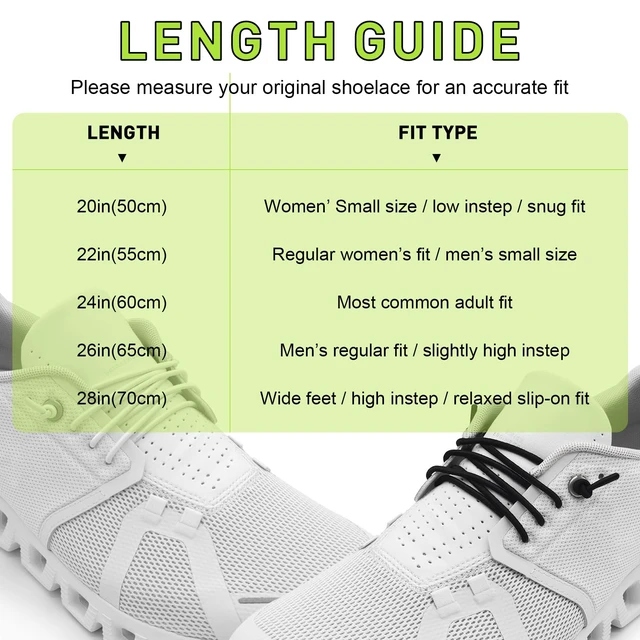 Alt view image 6 of 7 - Elastic Shoe Laces for On Cloud 5, 6 Replacement Strings White 24" | 1/10" (2.5mm), Stretchy Round Bungee Shoelaces with Silicone Head , No Tie Tieless Stretch Speed Laces for Sneakers