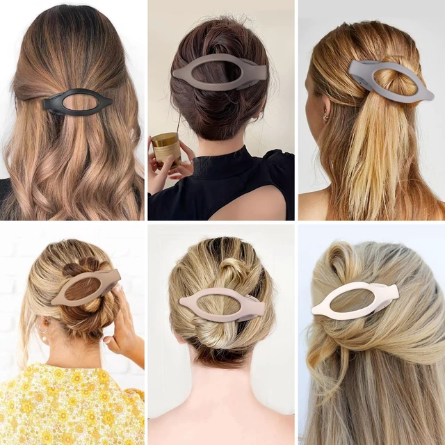 Alt view image 6 of 7 - Clip 6 pcs Claw Clips Hair Accessories for Women -Brown Grey | Matte Flat Hair Clips, 4.2 Inch Strong Hold Non-Slip Claw Clips, Neutral Hair Accessories, Thick Hair & Thin Hair