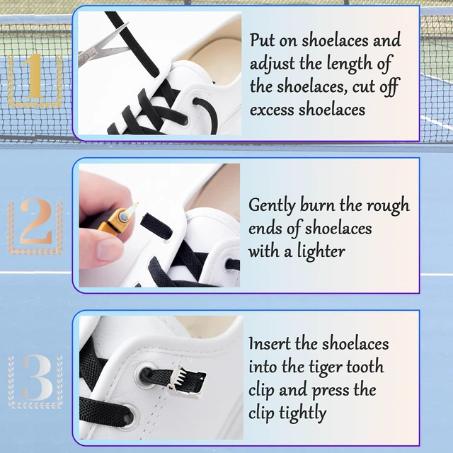 Alt view image 6 of 6 - Elastic Shoe LacesNo Tie Shoelaces for Adults & Kids Shoes White