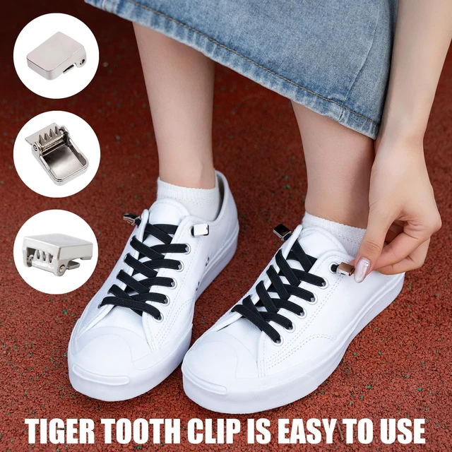 Alt view image 4 of 6 - Elastic Shoe LacesNo Tie Shoelaces for Adults & Kids Shoes White