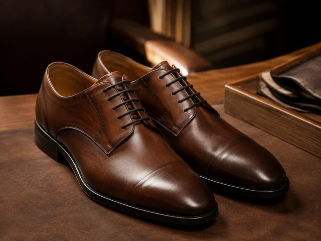 Alt view image 5 of 6 - 2 Pairs Dress Shoe Laces Leather Waxed Oxford Business Shoe Laces
