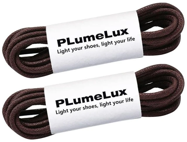 Main image of 2 Pairs Shoe Laces for Dress Shoes Round Shoelaces Cotton Waxed Oxford Shoe Laces Boot Strings Dark Brown