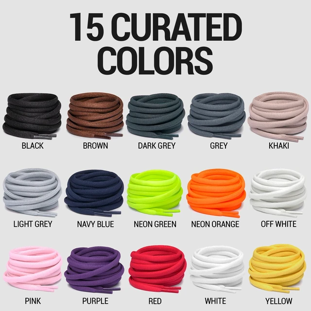 Alt view image 3 of 6 - Oval Athletic Shoe Laces, Multiple Lengths and Colors Available - White, 36 (91 CM)