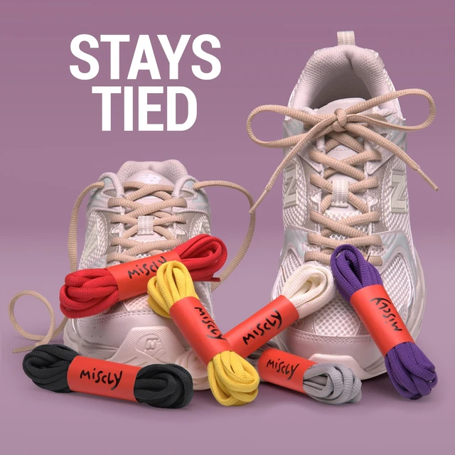 Alt view image 5 of 6 - Oval Athletic Shoe Laces, Multiple Lengths and Colors Available - White, 36 (91 CM)
