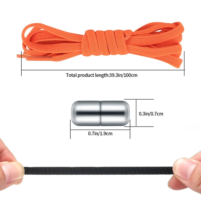 Alt view image 2 of 6 - 8 Pairs No Tie Shoe Laces, Elastic Shoe Laces Tieless,agujetas elasticas | elastic laces for shoes,Shoelace Replacement Shoe Laces No Tie with Metal Capsule Lock Shoelaces for Adults Elderly Sneakers