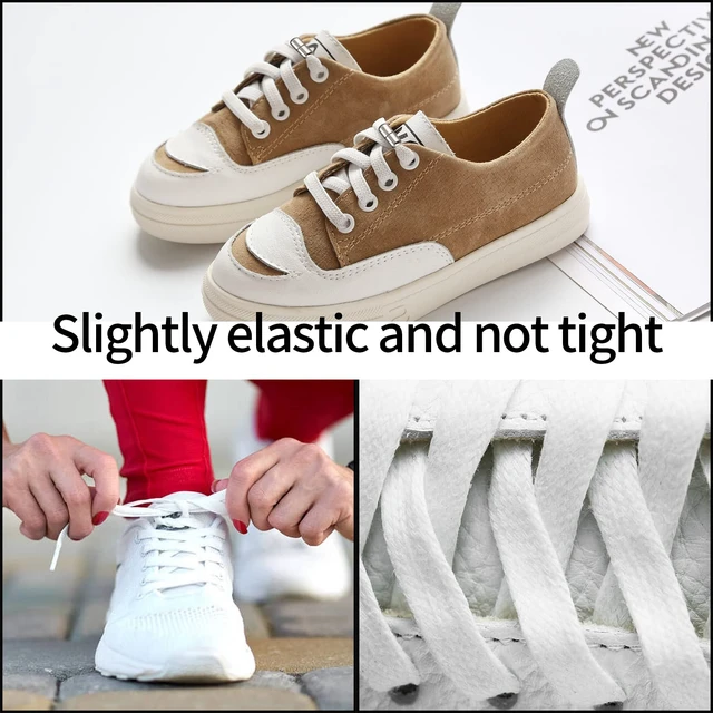 Alt view image 5 of 6 - 8 Pairs No Tie Shoe Laces, Elastic Shoe Laces Tieless,agujetas elasticas | elastic laces for shoes,Shoelace Replacement Shoe Laces No Tie with Metal Capsule Lock Shoelaces for Adults Elderly Sneakers