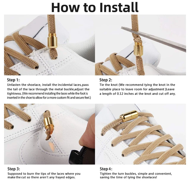 Alt view image 5 of 6 - Tieless Elastic Shoe Laces, No Tie Shoelaces for Kids/Adults Black