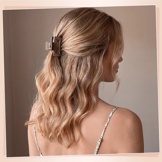 Alt view image 6 of 7 - 12Pcs 1.6-In Small Hair Claw Clips for Women Girl Thin Short Half-up | Matte Black Brown Beige, 4 Styles Plastic Cute Barrettes Hairpins Accessories Gifts