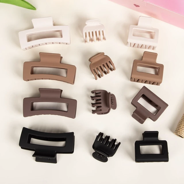Alt view image 7 of 7 - Hair Clips for Women 3 Styles Small Medium Large Claw Clips for Thin Thick Hair, Strong Hold Non-Slip Matte Hair Accessories