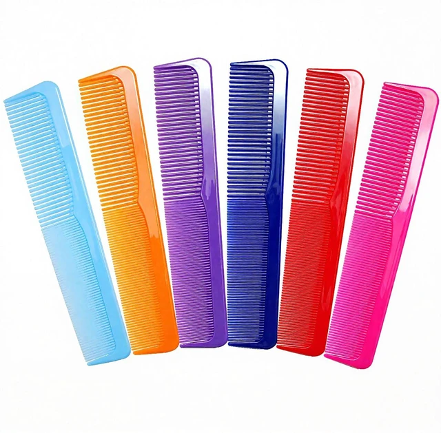 Main image of Large Dressing Hair Comb Set (6 Pack) 9 Inch Coarse & Fine Tooth Barber Combs for Wet, Thick, Curly & Long Hair, Detangling Styling Comb Set for Men & Women