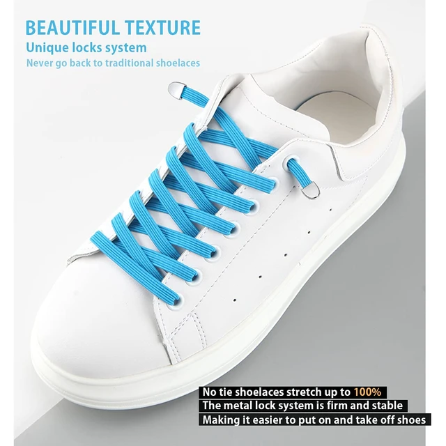 Alt view image 2 of 6 - laces with Elastic LacesElastic Shoelaces for Adults and Kids Silver