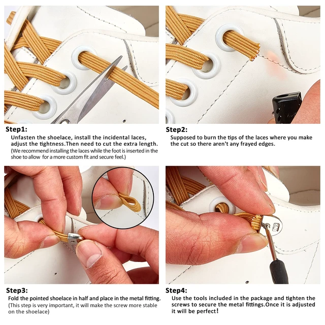 Alt view image 6 of 6 - laces with Elastic LacesElastic Shoelaces for Adults and Kids Silver