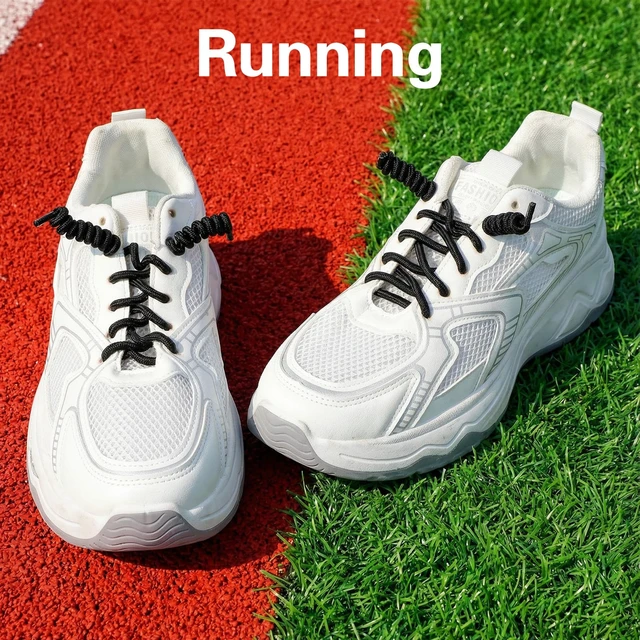 Alt view image 3 of 7 - 2 Pairs Curly Shoe Laces for Adults Curly No Tie Shoe Laces | Curly, Elastic, Stretchy, No Tie Shoelaces, Tieless, Anti-Fall, For Adults, Sneakers