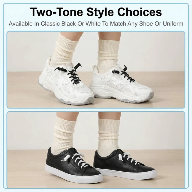 Alt view image 4 of 7 - 2 Pairs Curly Shoe Laces for Adults Curly No Tie Shoe Laces | Curly, Elastic, Stretchy, No Tie Shoelaces, Tieless, Anti-Fall, For Adults, Sneakers
