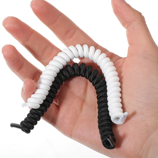 Alt view image 7 of 7 - 2 Pairs Curly Shoe Laces for Adults Curly No Tie Shoe Laces | Curly, Elastic, Stretchy, No Tie Shoelaces, Tieless, Anti-Fall, For Adults, Sneakers