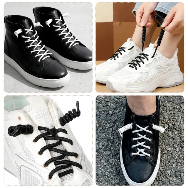 Alt view image 6 of 7 - 2 Pairs Curly Shoe Laces for Adults Curly No Tie Shoe Laces | Curly, Elastic, Stretchy, No Tie Shoelaces, Tieless, Anti-Fall, For Adults, Sneakers