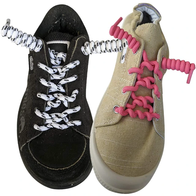 Alt view image 6 of 6 - No Tie Shoe Laces for Kids and Adults - Elastic Curly Shoelaces for Sneakers - Black - 1 Pair