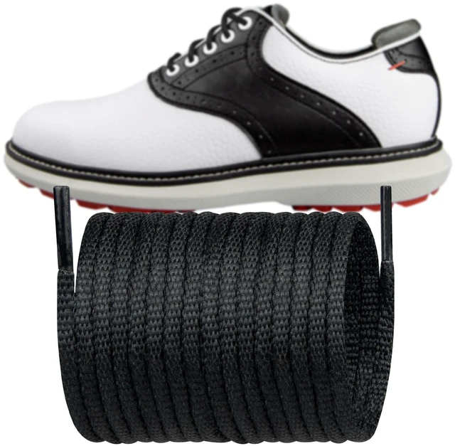 Main image of Shoe Laces for Footjoy Replacement Shoelaces Strings | 2.5MM Waxed Round Laces | Material: Polyester | Color: Black | Size: 40Inch