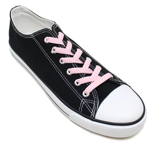 Alt view image 3 of 3 - Flat Shoelaces 5/16" Wide For Sneakers and Shoes (Light Pink-63) | For Athletic Sneakers Boots & Shoes - 27"-72" Length Shoe Laces
