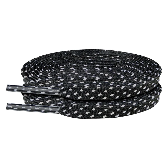 Alt view image 4 of 6 - Shoe Laces for On Cloudmonster Cloud Monster Replacement Shoelaces | 7MM Flat Laces | Material: Polyester | Color:Black&Whitedots, Size:36Inch