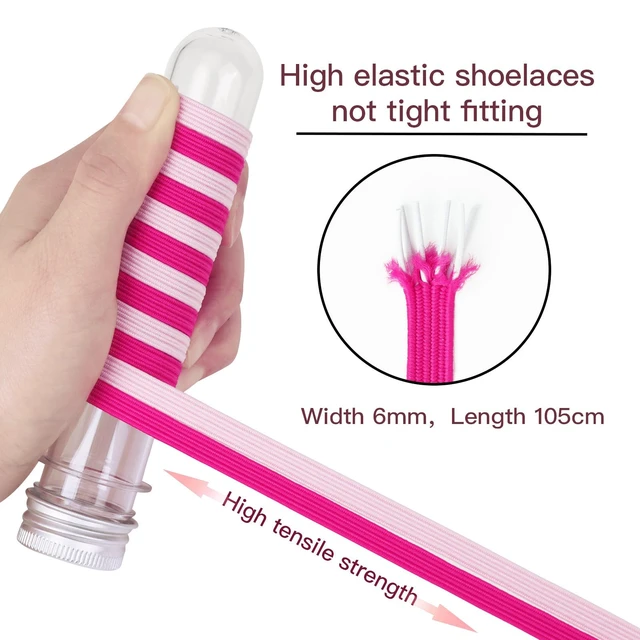 Alt view image 3 of 6 - No Tie Elastic Shoelaces for Kids, Adults and Elderly, Adjustable Tieless Shoe Laces for Sneakers Boots and Casual Shoes - 16 Colors, 41 inch, Royal Blue
