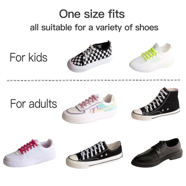 Alt view image 5 of 6 - No Tie Elastic Shoelaces for Kids, Adults and Elderly, Adjustable Tieless Shoe Laces for Sneakers Boots and Casual Shoes - 16 Colors, 41 inch, Royal Blue