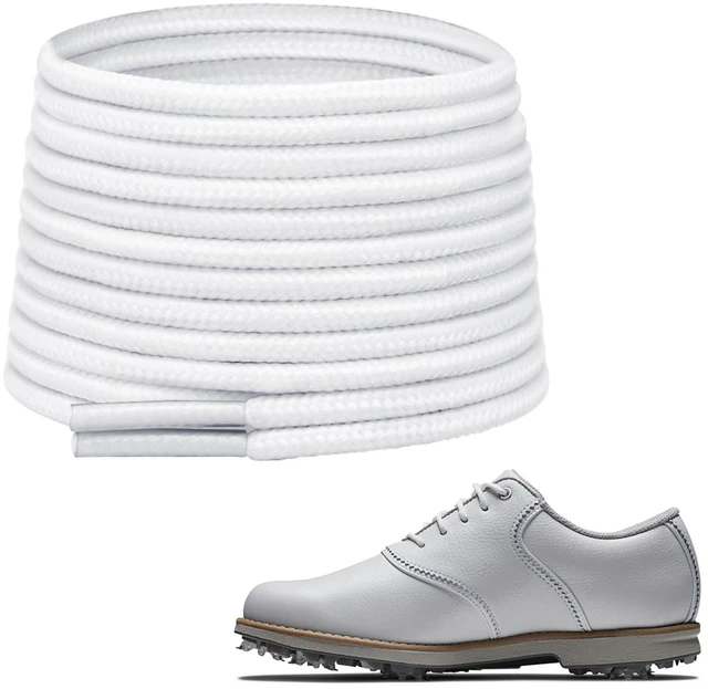 Main image of Polyester Golf Shoelaces for FootJoy Premiere Serie, White, 39" | 3/32"(2.5mm) Thin Round Dress Oxford Shoe Lace Replacement Strings