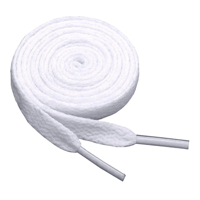 Alt view image 2 of 7 - Color Flat Shoelaces for Sneakers Hiking Running Shoes(White) | white Shoelaces for Sneakers