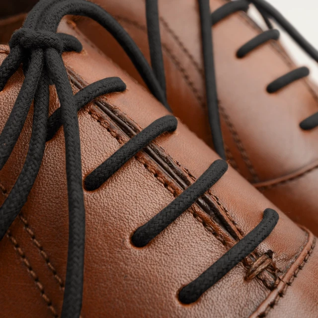 Alt view image 7 of 7 - Shoe Laces for Dress Shoes - Round Oxford Shoelaces for Men - Multiple Lengths and Colors Available - Black, 30 (76 CM)