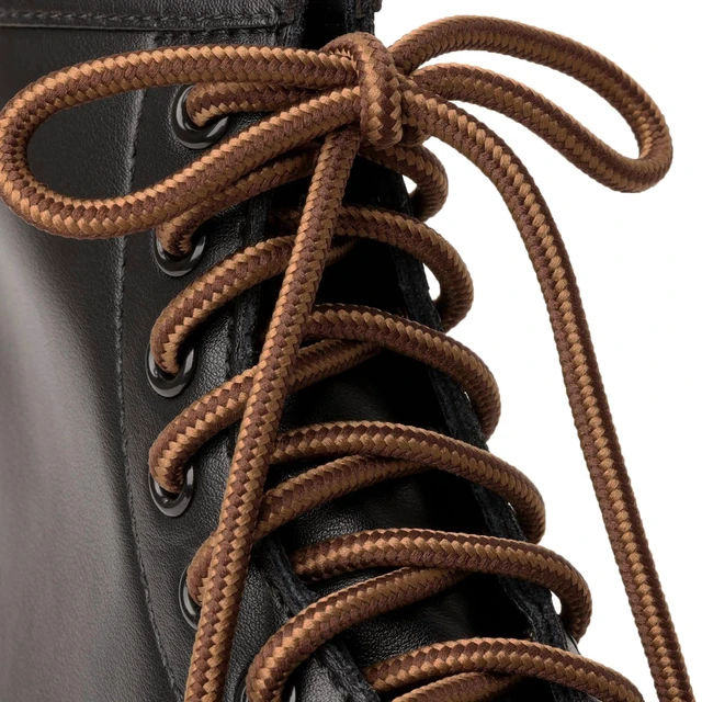 Alt view image 3 of 7 - 2 Pair Round Shoelaces for Sneakers, Heavy Duty and Durable Shoe Laces for Hiking Work Boots, Light Brown/Coffee, 54 inch(137cm)