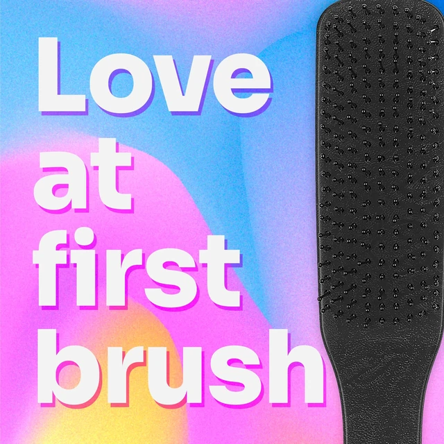 Alt view image 3 of 5 - Detangling Hair Brush for Men, Black, Stimulates Scalp & Beard for Fuller Stronger Hair, Intelliflex Detangler Help Bristles Promote Growth & Protect from Breakage, Pain-Free