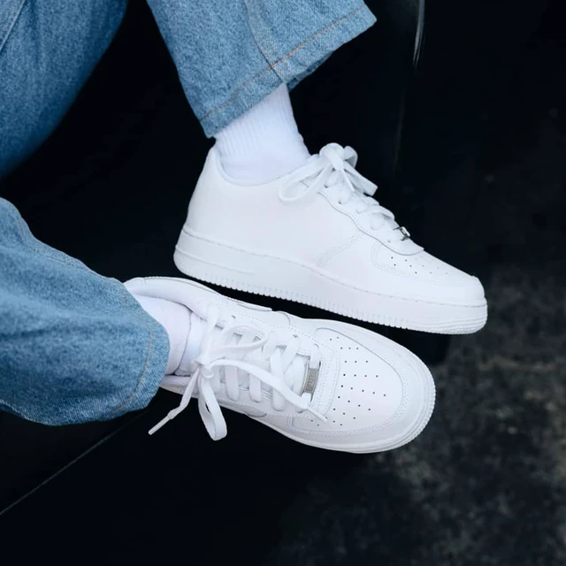 Alt view image 6 of 7 - Flat Shoe Laces with AF1 Metal Tags for Air Force 1s | White Shoelaces for Sneakers Athletic Running Shoes, AF1 Replacement Laces with Shoe Charms, Thick & Sturdy