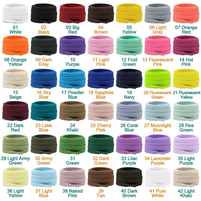 Alt view image 4 of 7 - Flat Sneakers Shoe Laces: 43 Inch White Shoelaces | 2 Pairs 5/16" Wide, Durable Polyester, Stay tied, Replacement Shoestrings for Sneakers, Fit Men Women